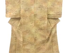 花模様織り出し手織り紬着物